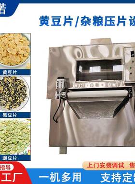 黄豆片黑豆片豌豆片压片机杂粮片黄豆钱钱豆类压片设备现货优惠