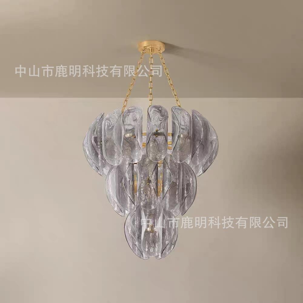 法式轻奢穆拉诺吊灯现代简约风别墅客厅餐厅温馨酒店装饰玻璃吊灯