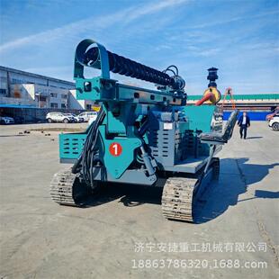 出口山地光伏打桩机履带式 太阳能螺旋打桩机全液压岩石潜孔钻机