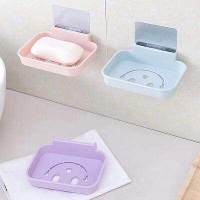 No-Drill Traceless Adhesive Wall-Mounted Soap Box, Water-Dra