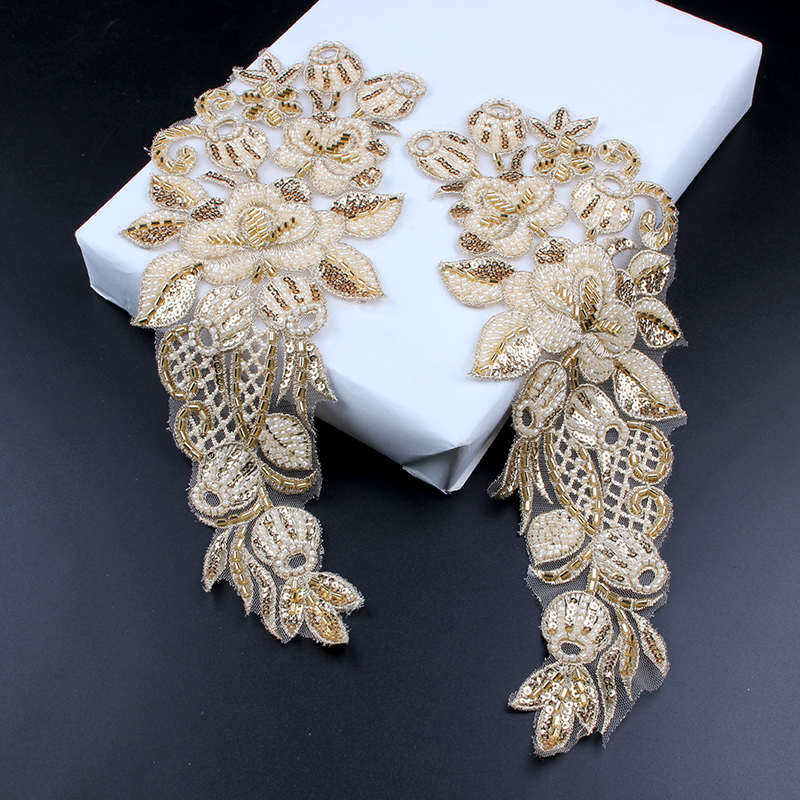 珠管刺绣亮片舞蹈服装装饰无胶花绣布贴民族礼服时尚DIY手工配饰,居家布艺,布贴,淘宝优惠券,粉丝福利购,淘宝优惠卷