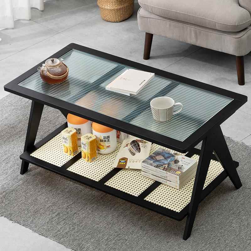 方形小茶几现代简约玻璃家用客厅茶几茶台极简风小户型移动小茶桌