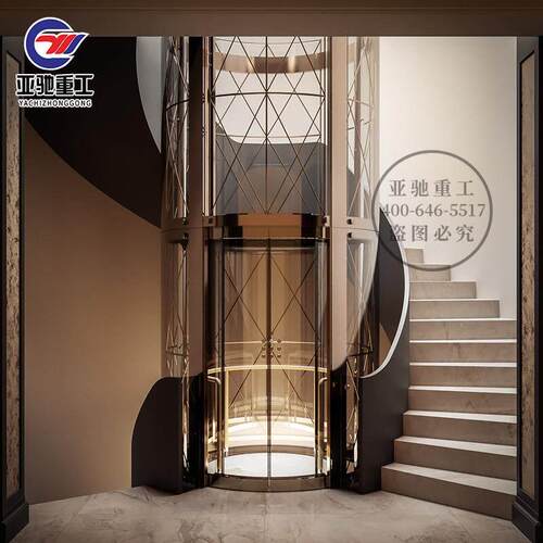 圆形家用电梯二层三层四层小型升降电梯一楼到二楼室内外别墅简易