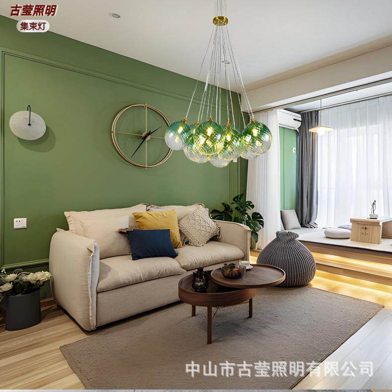 客厅吊灯轻奢创意设计师餐厅卧室灯后现代样板间古镇中山灯具北欧