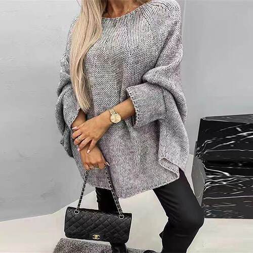 Women'S Elegant Knitted Cape Sweater Loose Casual Poncho