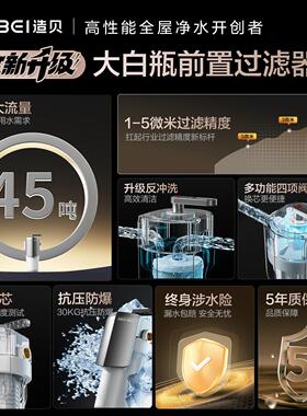 ZbeLP-1060Ti造贝子大白瓶前洗椰置过滤器反冲家用自来水全屋过滤