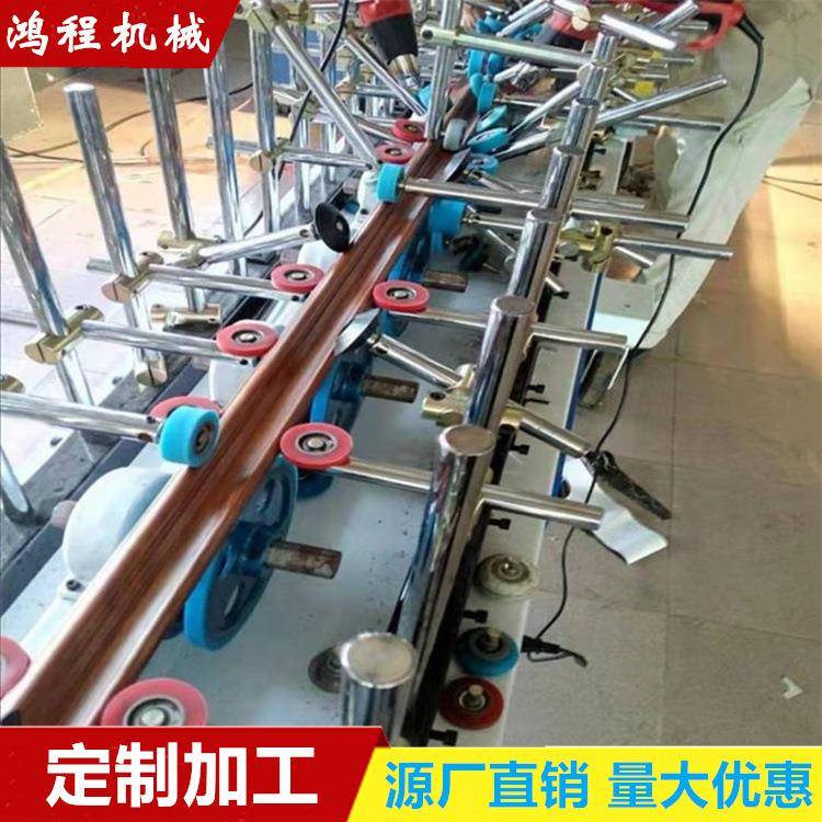 自动修边PVC扣板天花板包覆机实木大板格栅长城板覆膜机设备