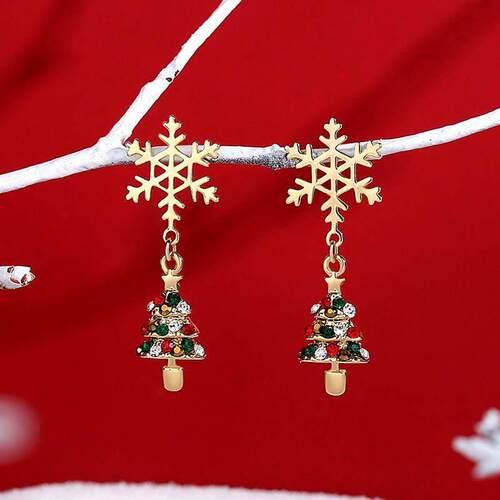 Christmas series earrings asymmetrical earrings圣诞甜美耳饰