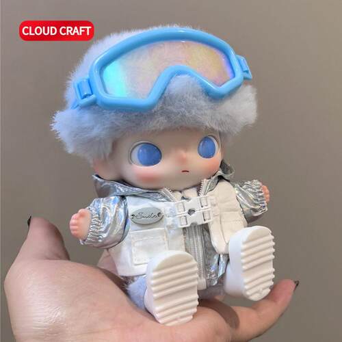 适用DIMOO新生日记娃衣可爱银色滑雪服套装dimoo新生玩偶衣服着替