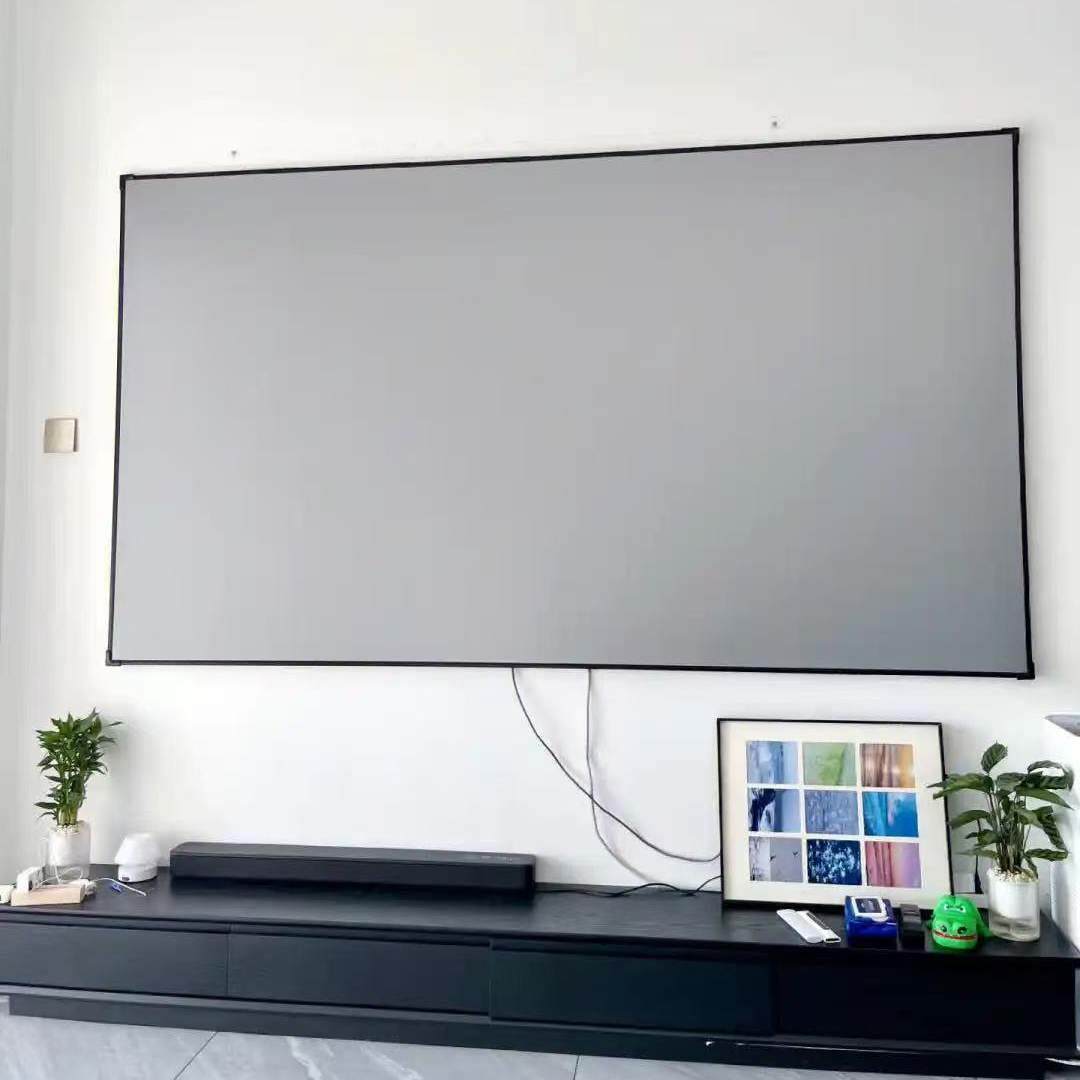 红叶电动投影幕布100寸/120寸/150寸4:3/16:9/16:10白塑幕/白玻纤幕/灰玻纤/高清投影幕布