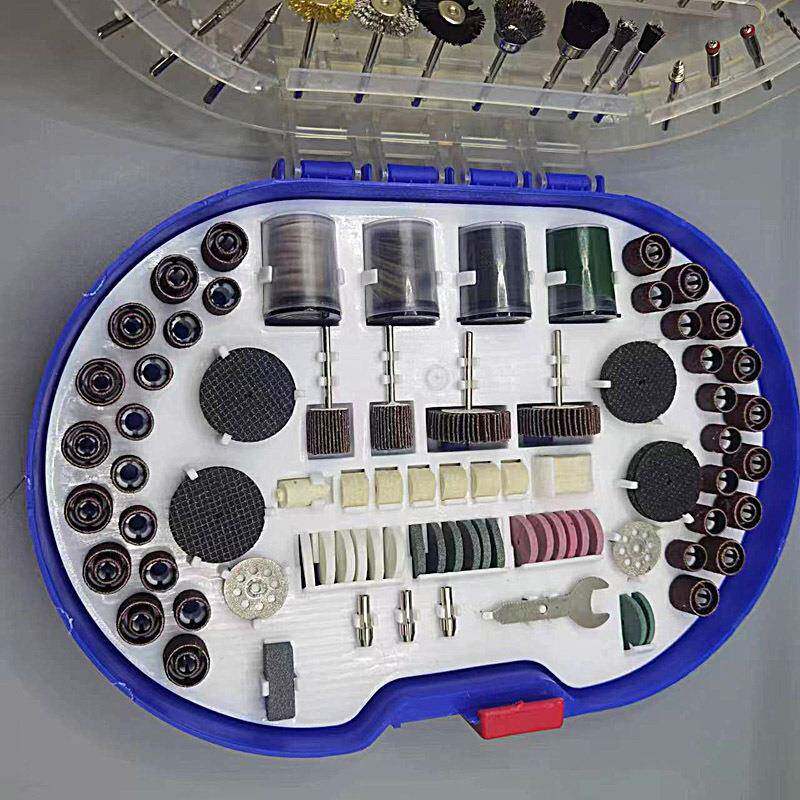 276件电磨配件角磨机盒装吊磨机组合打磨抛光切割套装合金