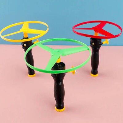 10Pcs Pull String Flying Saucer Fun Outdoor Kids Flying