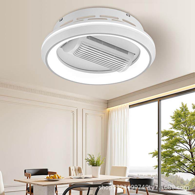 热卖无叶风扇灯现代简约卧室餐厅风扇灯静音吸顶灯带风扇中山工厂