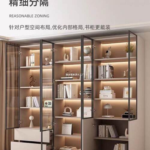 体整墙到顶SZW组合玻璃门墙展示一柜靠家用客储物柜厅收纳柜新款