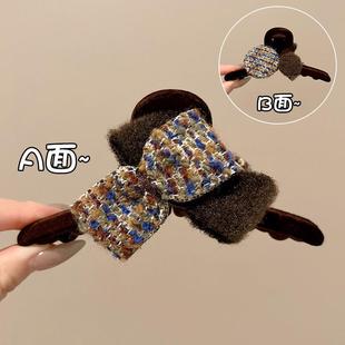 2024新款盘发发夹女高品质大发量抓夹后脑勺高级感15cm鲨鱼夹大号