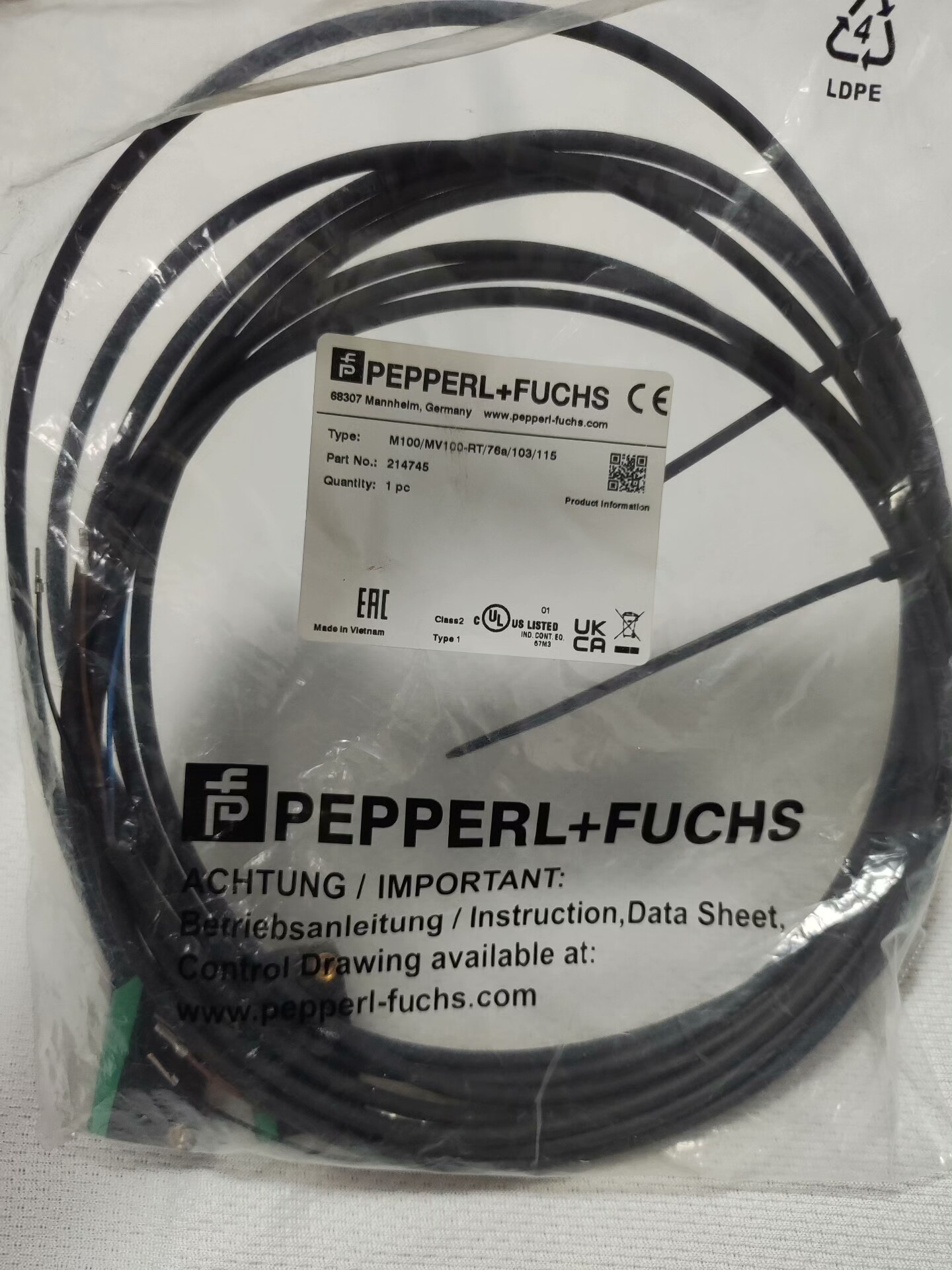 P+F倍加福对射传感器M100/MV100-RT/76a/1