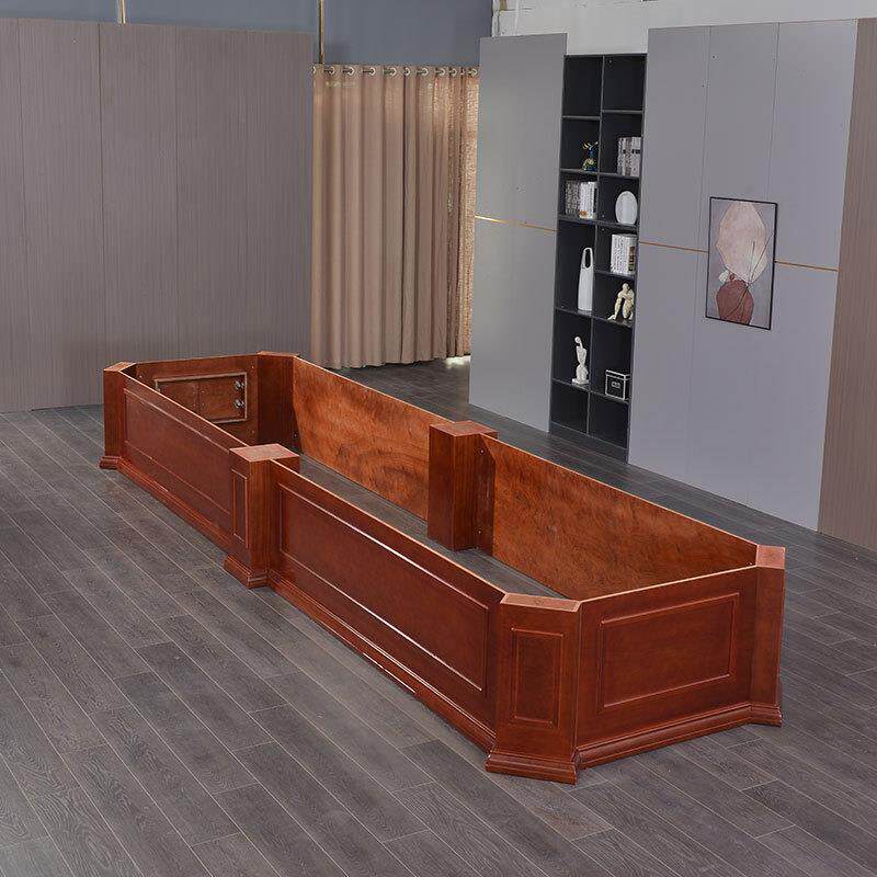 贴木皮会桌长桌会室议桌椅古典中式琢木成针洽谈会议议台办公开会