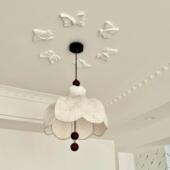 饰欧式 法式 线条装 天花板线 客 覆古石膏蝴蝶灯盘组合天花板悬吊式