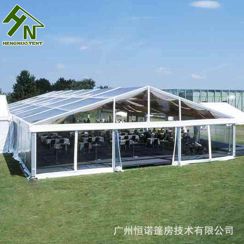 大型透明帐篷婚礼篷房户外抗风可移动庆典帐篷人字顶铝合金篷房