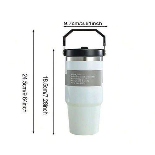 1pc-Handheld car cup, large capacity 304 stainless steel