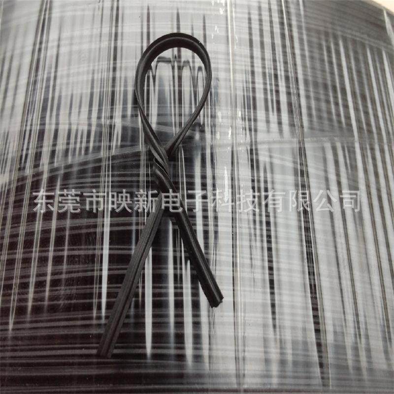 0.7MM镀锌铁丝扎带包胶扁形扎带直销黑白色扎线