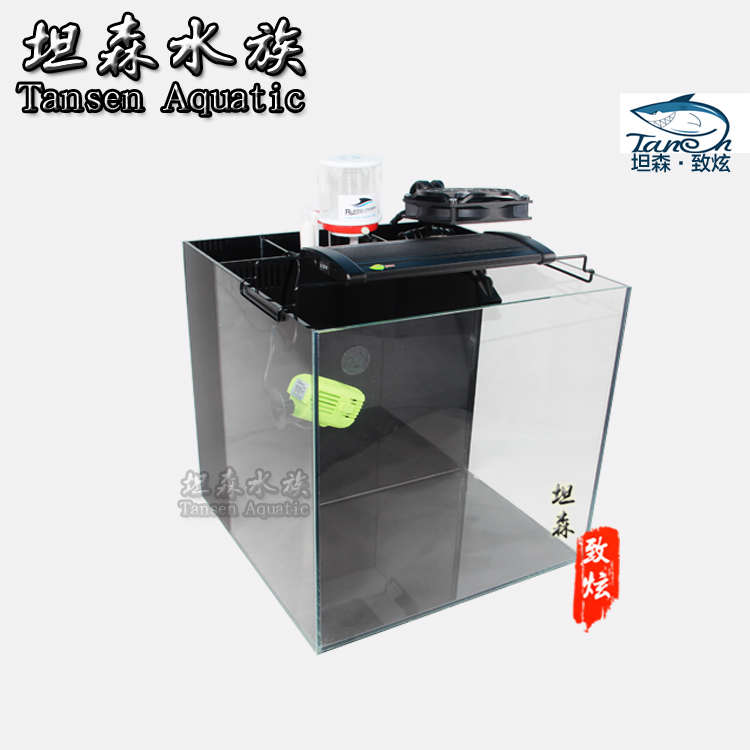 精品海水珊瑚缸小型桌面海水背滤海缸超白海水专用缸海水缸全套设