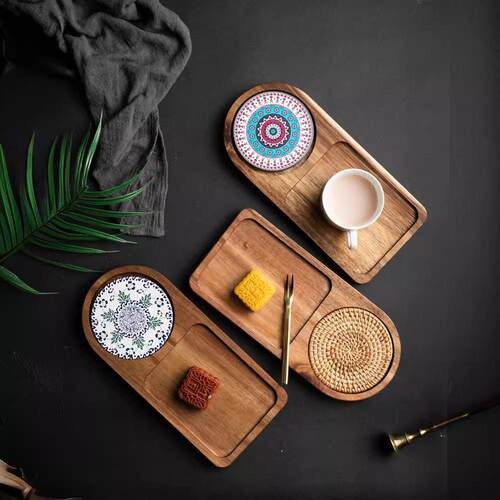 Vintage bread Dim sum dessert breakfast set plate