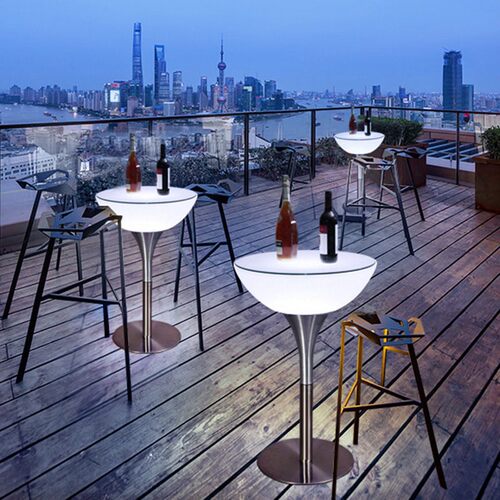 脚桌酒吧桌椅组合散台商用清吧夜场塑料户外吧台桌移动酒吧台