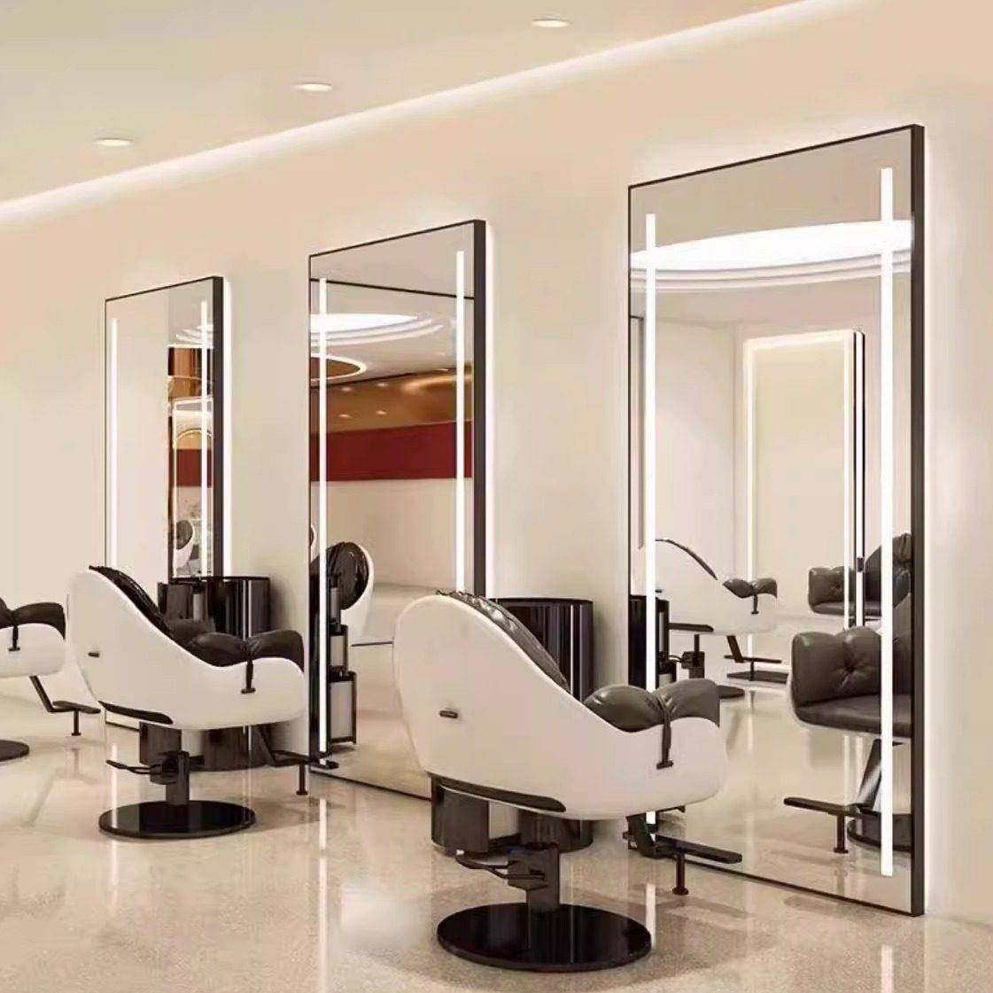 新款网红美发店镜台理发镜子发廊剪发专用剪发镜挂墙壁挂式带灯,商业/办公家具,理发镜台,淘宝优惠券,粉丝福利购,淘宝优惠卷