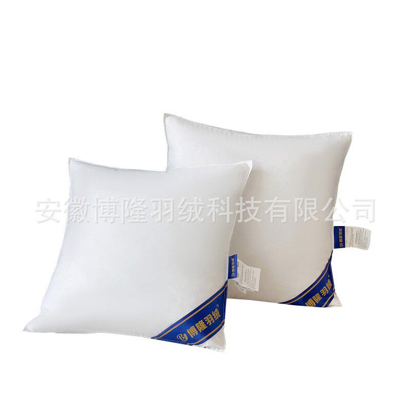 羽绒全棉睡眠护腰枕芯学生家用侧睡舒适护颈沙发抱枕鹅绒床上