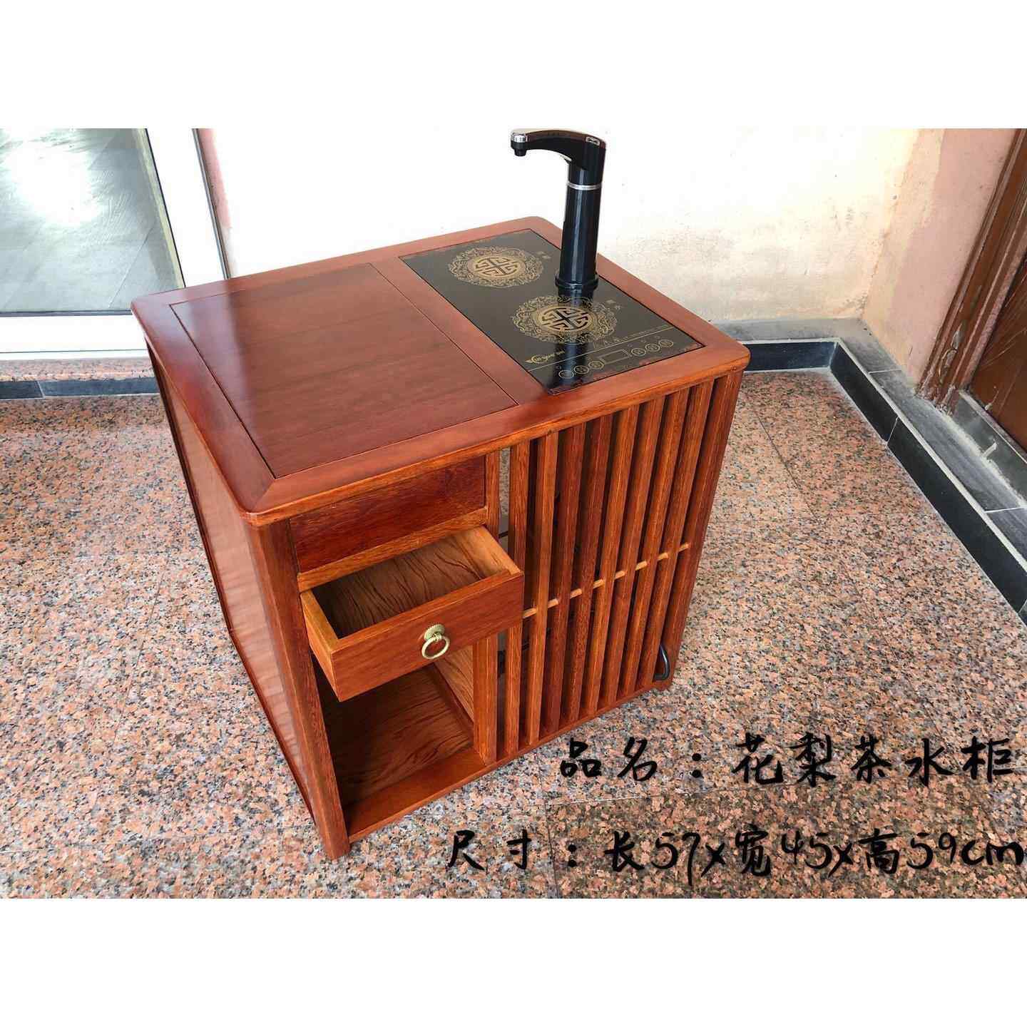 花梨木茶水柜 移动茶车茶具套装金属加工件/五金加工