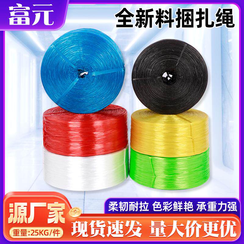 新料小盘2.5cm宽红色塑料捆扎绳打包扎口绳撕裂膜尼龙绳