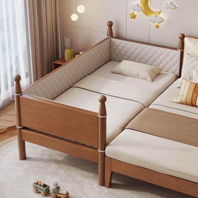 拼接加床实无品牌/木儿童小男孩女孩带护床栏宝宝接边床婴儿公主