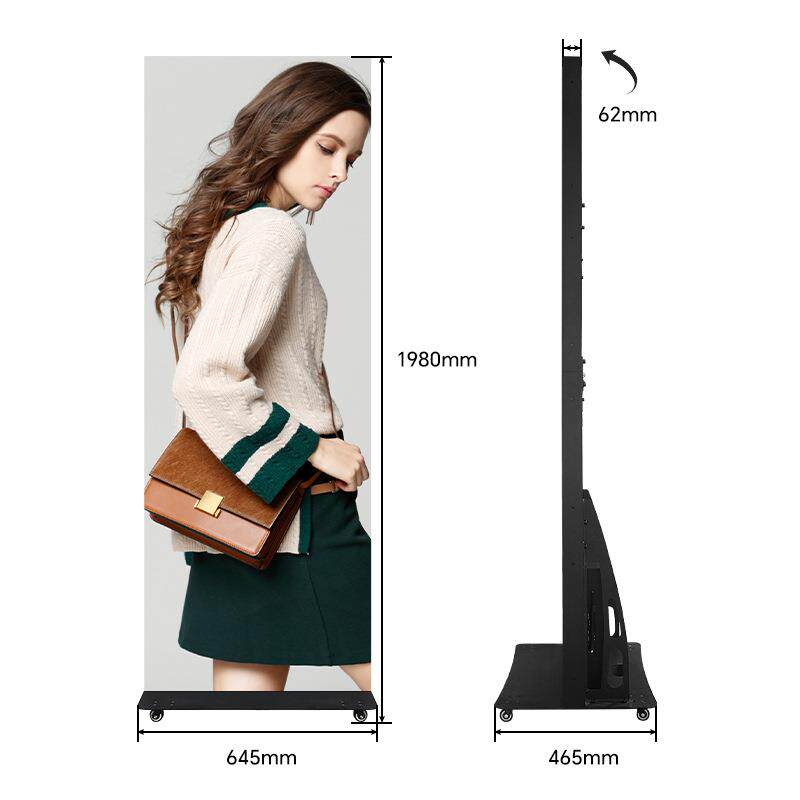 LED海告报屏广滚轮机GOB镀膜防告水一体式三折PJD叠可移动LED广水