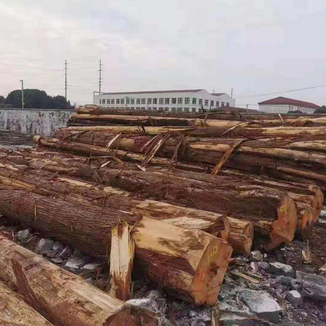 厂家供应古建工程木方 花旗松古建圆柱 铁杉樟子松防腐木 圆木梁
