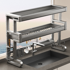 厨房水槽置物架洗碗槽多功能，碗碟收纳架碗架沥水架放碗盘水池架子