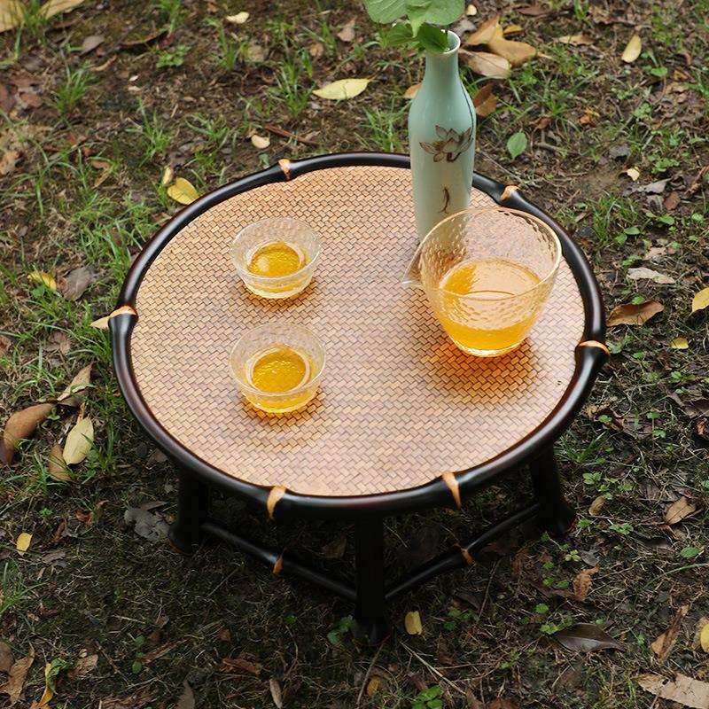 手工竹制中式禅意家用小茶桌飘窗茶几筇竹茶盘矮桌茶台干泡托盘