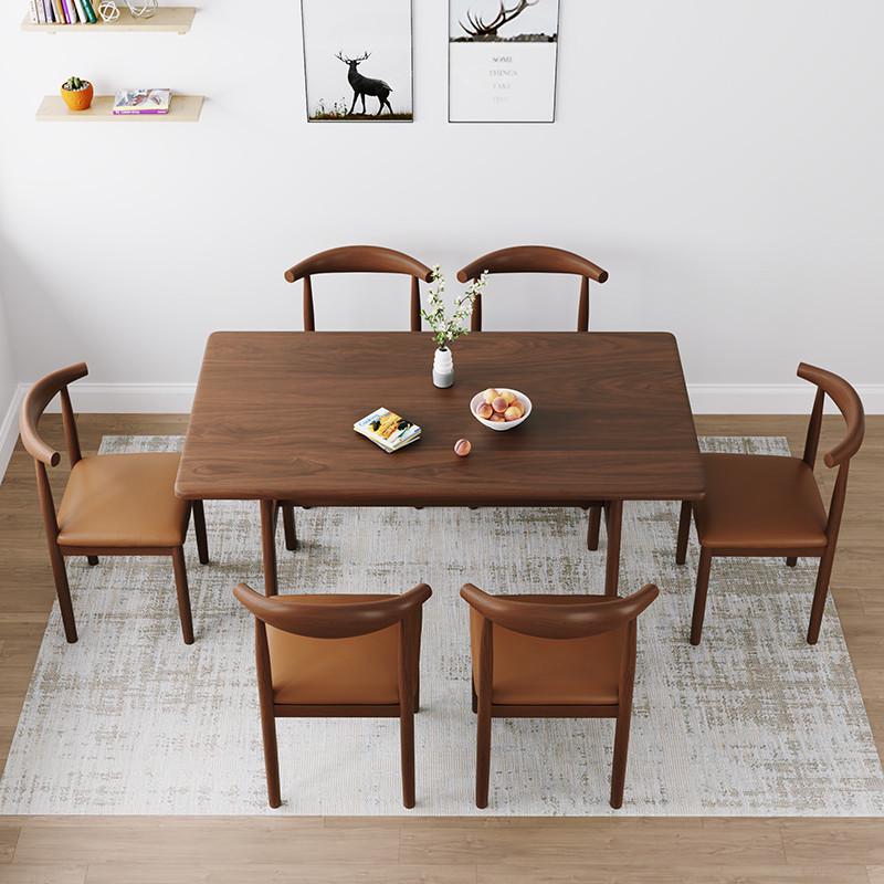 小户型餐桌椅组合北欧家用长方形简易出租房桌子椅子吃饭现代简约