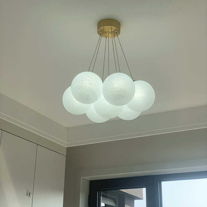 星球灯客厅吊灯奶油风云朵玻璃泡泡球月球气球灯具魔豆卧室餐厅灯,家装灯饰光源,其它灯具灯饰,淘宝优惠券,粉丝福利购,淘宝优惠卷