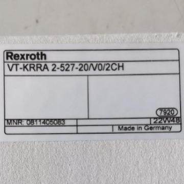 德国进口力士乐0811405083VT-KRRA2-527-20/V0/2CH