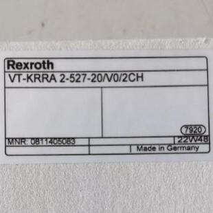 德国进口力士乐0811405083VT KRRA2 527 2CH