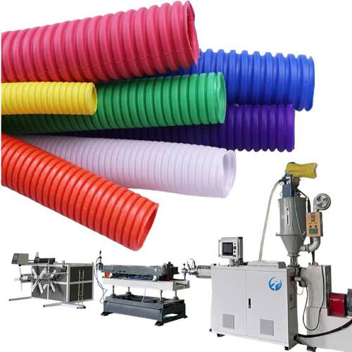 穿电线管波纹管生产线 PVC/PE 挤出机 速成型机厂家直供