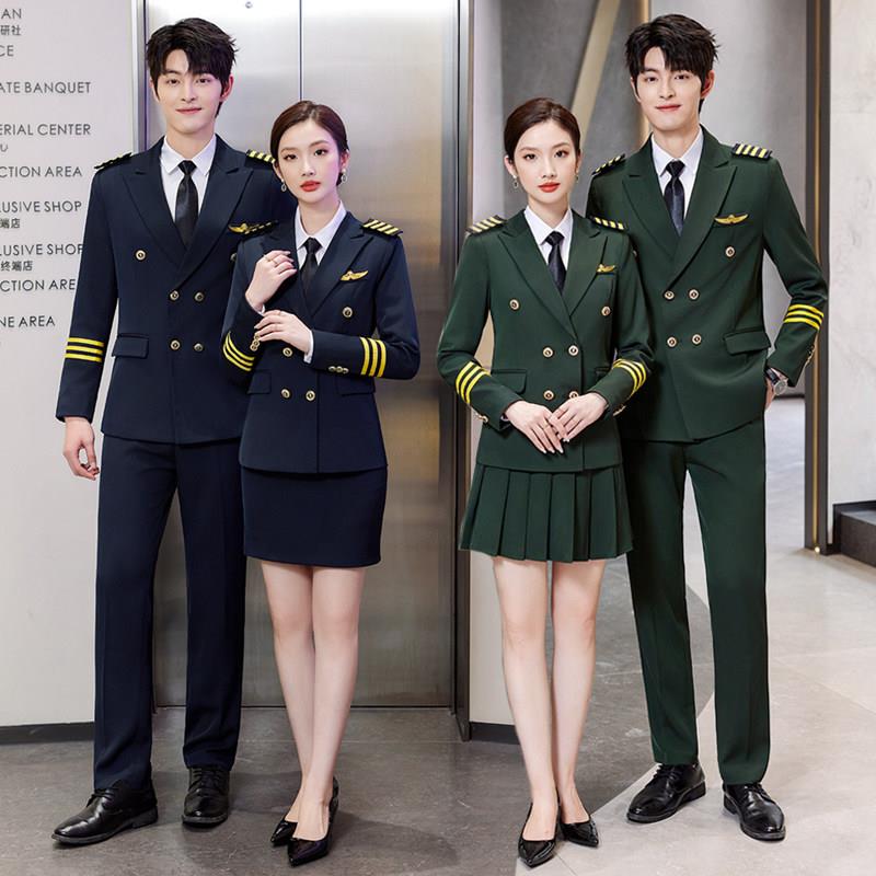 男女军乐队套装仪仗队军鼓乐团演出服装航空学院空少机长空姐制服
