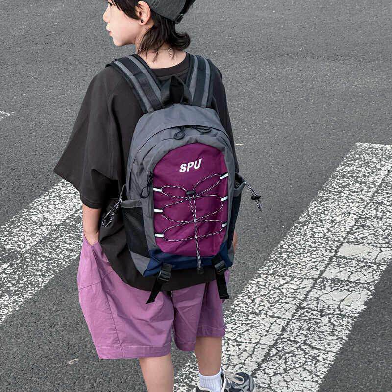 2024新男女童出游户外轻便包小学生抽绳运动休闲背包男书包双肩包