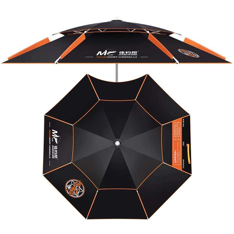 钓鱼伞大钓伞加厚万向鱼伞双层防暴雨防晒遮阳伞台钓折叠伞