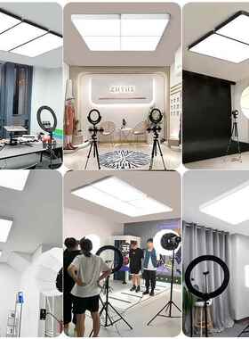 专业主E播直美播间无34169影灯超亮LD吸顶吊补灯理发店颜光顶灯服