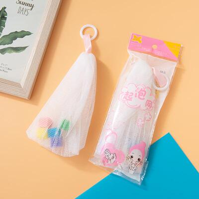 New Japanese-Style Sponge Pull Ring Foaming Net, Bath and Fa