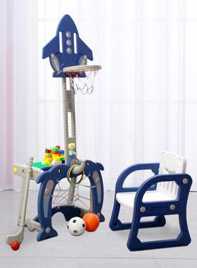 跳鼠篮婴球架可跳27296升降室内家用1-6岁儿宝宝积足球木投篮球类