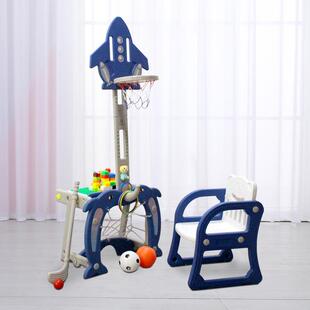 跳鼠篮婴球架可跳27296升降室内家用1-6岁儿宝宝积足球木投篮球类