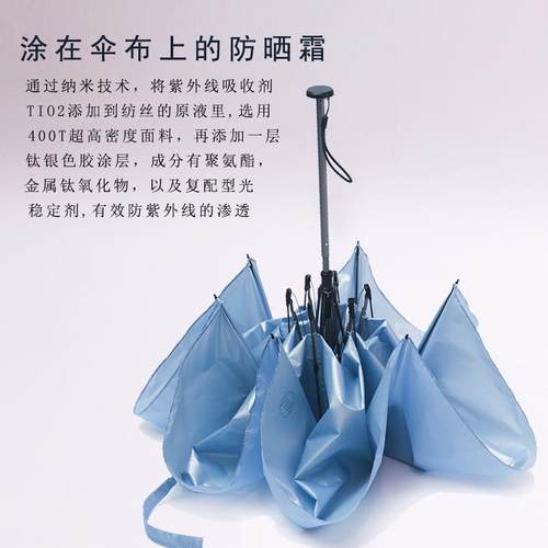 110g纳米轻泼水小超线铅笔伞晴雨两用折叠防晒紫外女巧便携太878